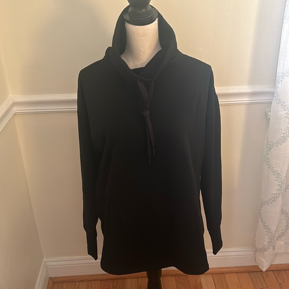 RBX black cowl neck athletic tunic sweatshirt Size Large. NWT.